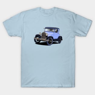 Model A Ford vintage car in blue T-Shirt